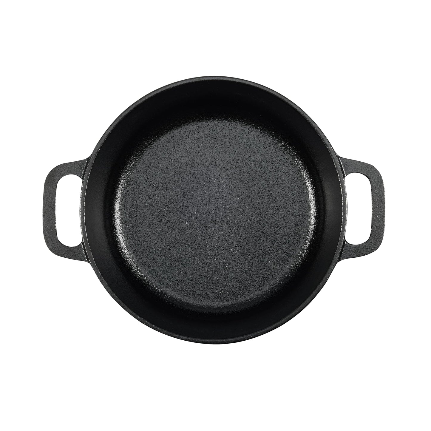 Amazon Basics Pre-Seasoned Cast Iron Mini Dutch Oven Pot with Lid and Dual Handles, 2-Quart, Black