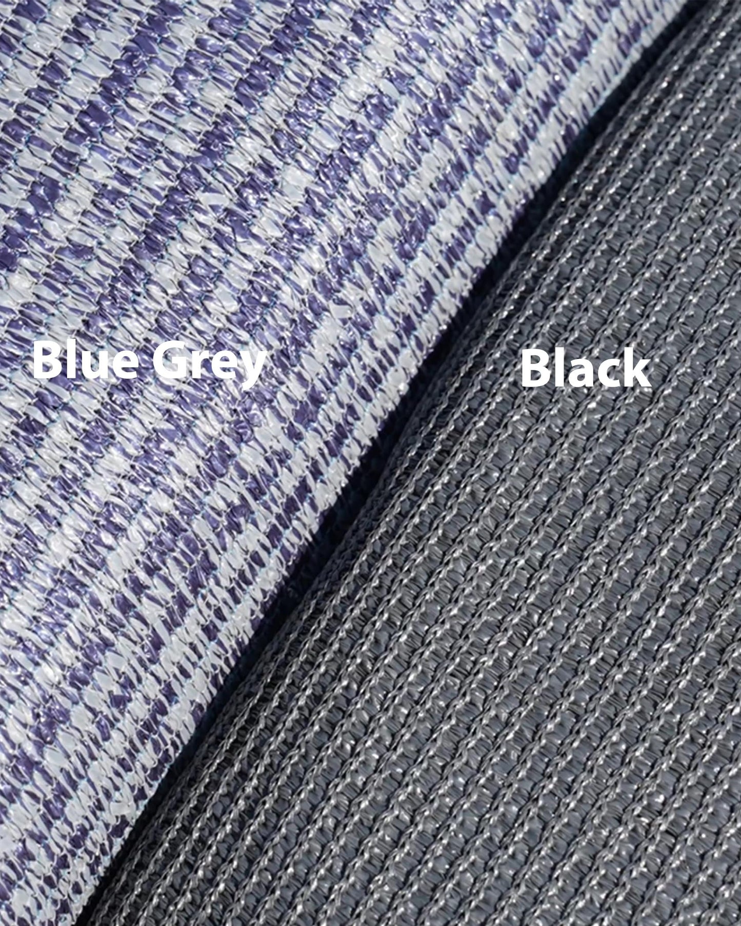 FoundGo Awning Carpet HDPE Camping Outdoor Rug with Eyelets,Nails,Broom,for RV,Patio,Backyard,Picnic,Beach,Trailer 9'*12' (2.74 * 3.66m) -Blue Grey