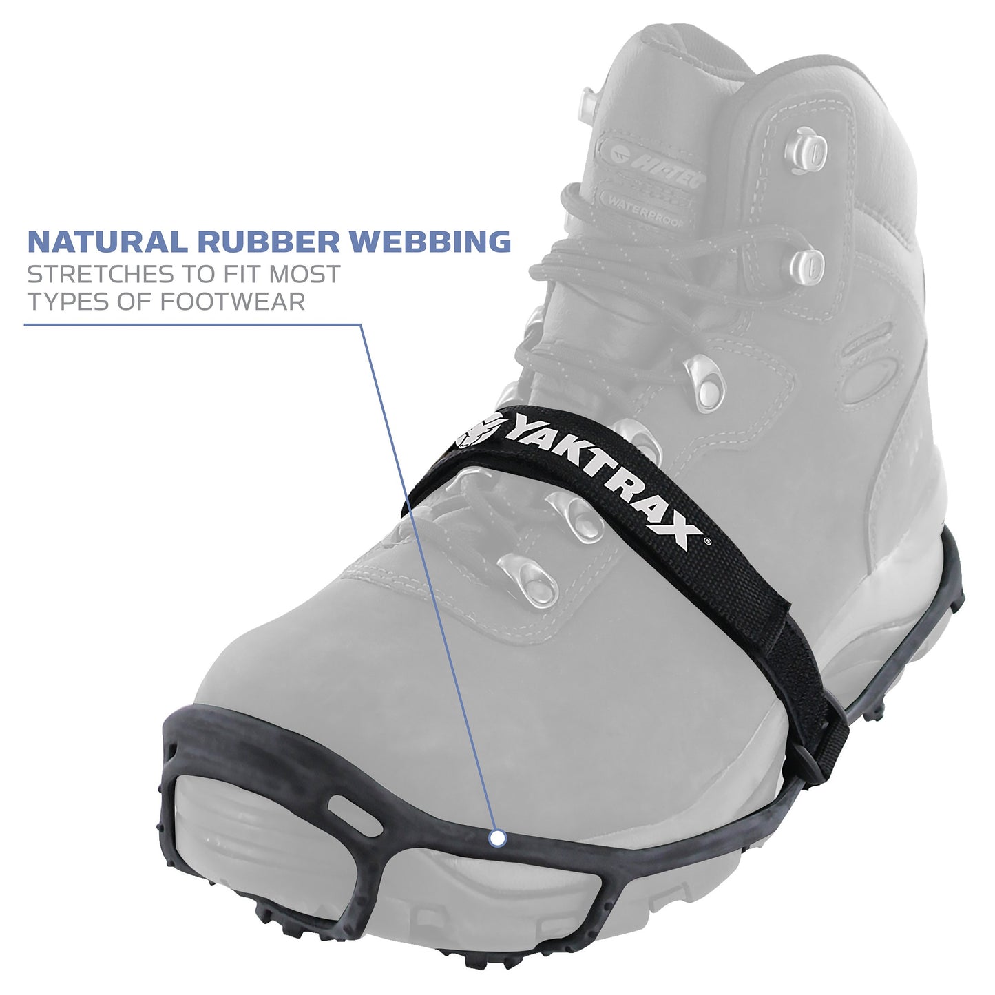 Yaktrax Spikes for Walking on Ice and Snow (1 Pair), Large/X-Large, Black