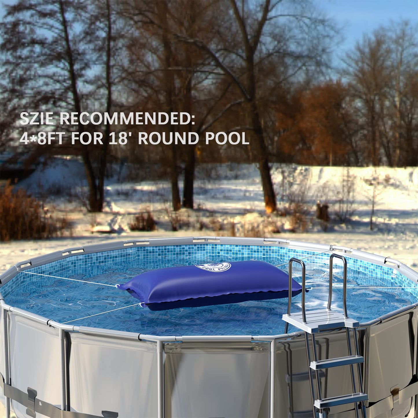 Pool Pillows for Above Ground Pools, 4 X 8 FT Pool Cover Air Pillows Closing Winter Kit, Cold Resistant Winterizing Float Pillow for Swimming Pools