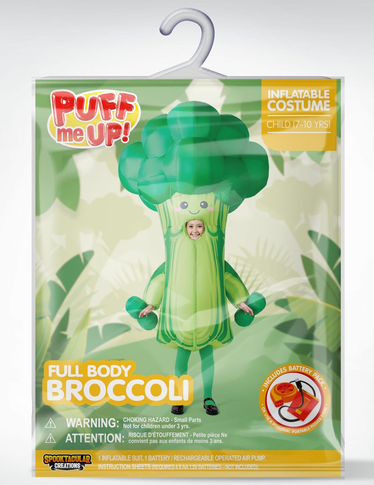 Spooktacular Creations Kids Halloween Inflatable Costume, Broccoli Blow Up Costume for Halloween Cosplay Themed Party