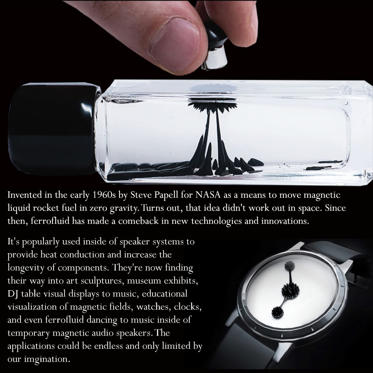 CMS Magnetics® Magnetic Ferrofluid for Fun! 2 OZ. Packed with Gloves and Dropper