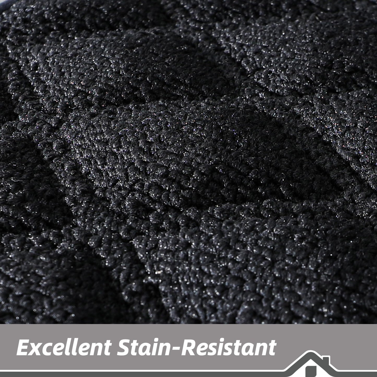 BEQHAUSE Door Mat 32" x 48", Front Back Door Mat Non-Slip, Absorbent Resist Dirt Entrance Doormat Low-Profile Floor Mats Washable Rugs for Entryway Welcome Mat, Black