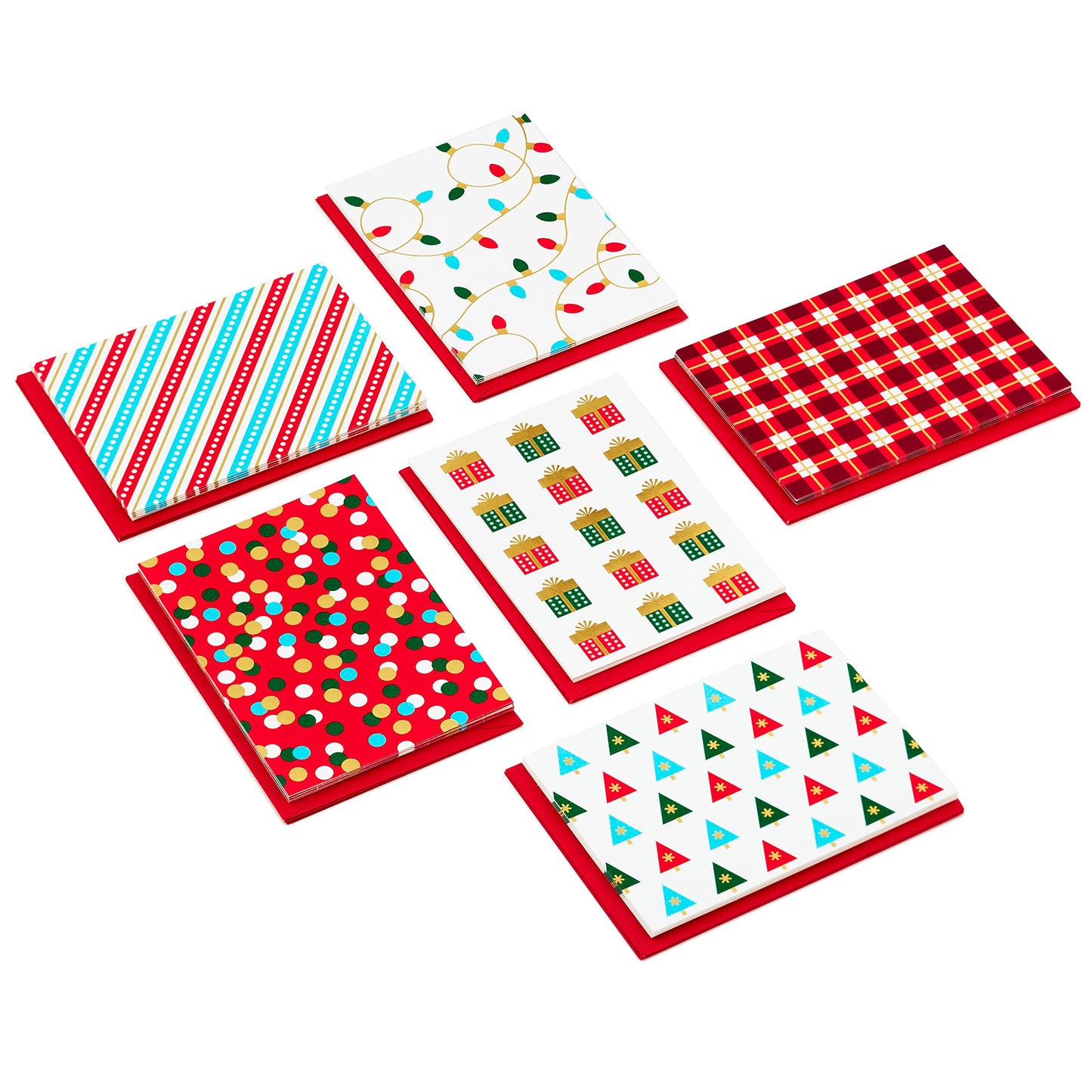 Hallmark Blank Cards, Boxed Christmas Cards Assortment (Christmas Lights & Presents, 24 Cards and Envelopes)