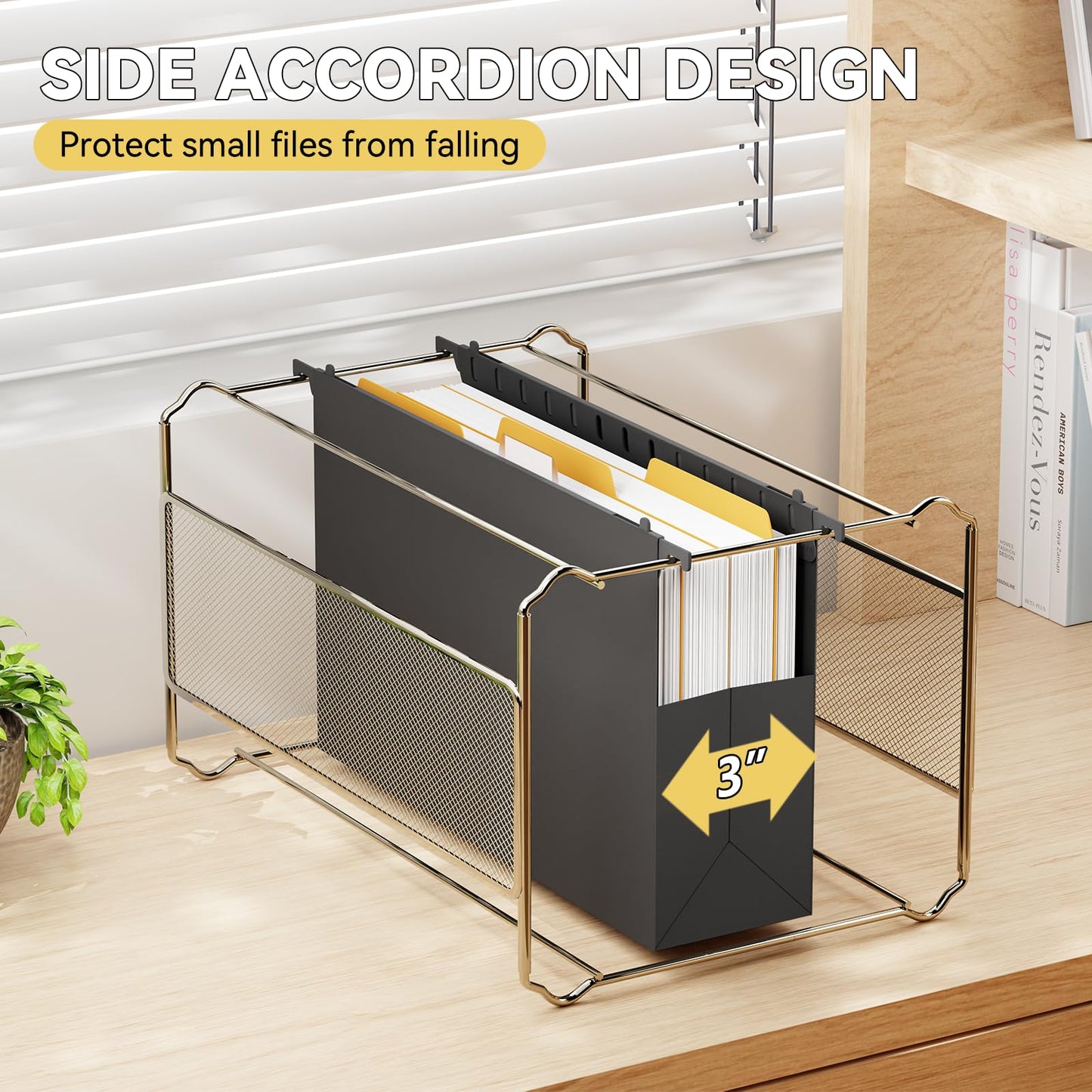 NORDUN Plastic Legal Hanging File Folders Extra Capacity,3" Expanding Pocket Legal Size,Expandable Large Black Hanging Folders with Tabs,Heavy Duty Filing Cabinet Folder for Bulky Files,6 Pack