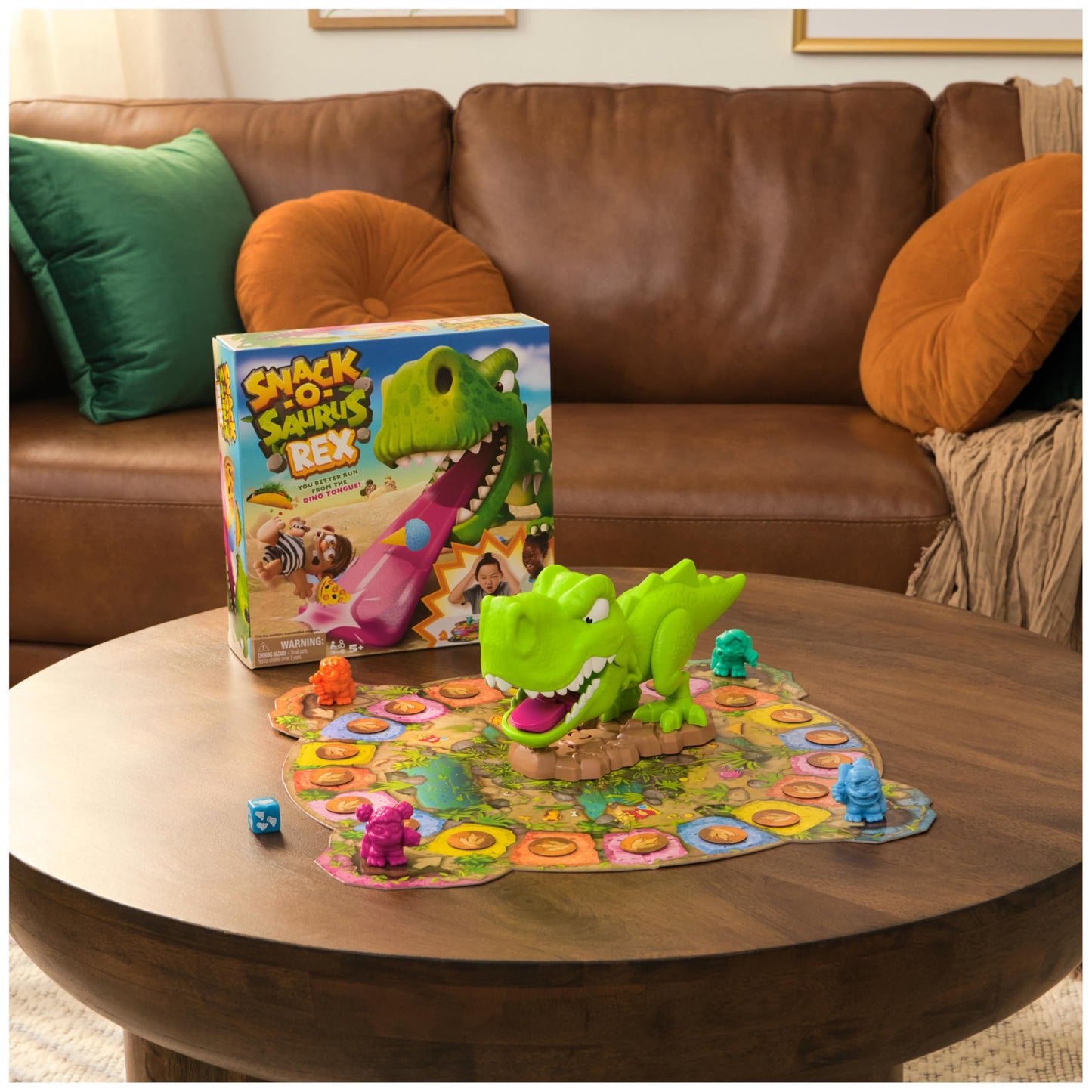 Spin Master Games, Snack-O-Saurus Rex, Interactive Dinosaur Toy for Kids, Board Games for Family Night, 2-4 Players, for Ages 5 & Up