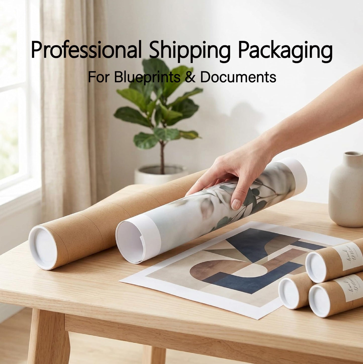 Anscher 12-Pack Shipping Mailing Cardboard Tubes with Caps, 2x15-Inch Kraft Paper Poster Tubes Mailing are essential for safely shipping documents, posters, artwork, and other delicate items.