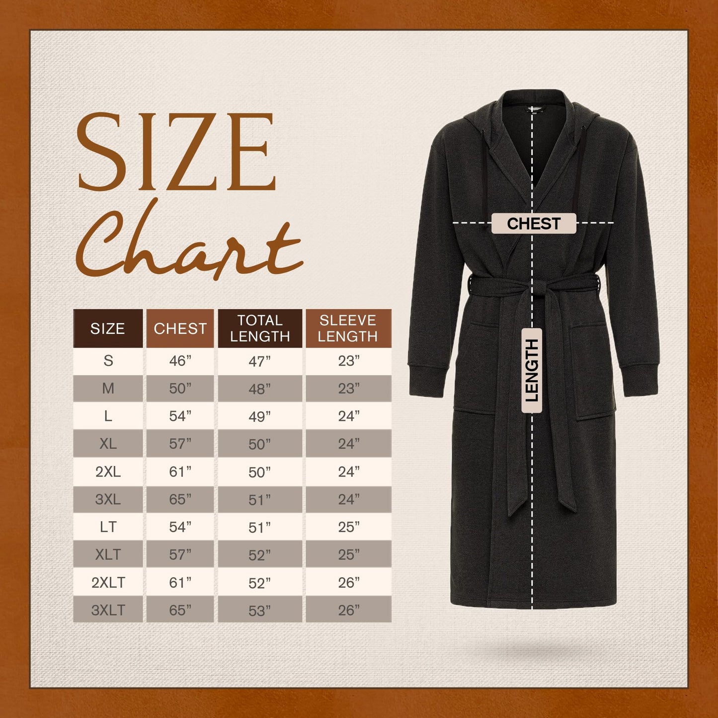 Alexander Del Rossa Sweatshirt Robes Men, Hooded Mens Robe with Hood and Pockets - Long Warm Men's Bathrobe, Dark Heathered Gray, Medium