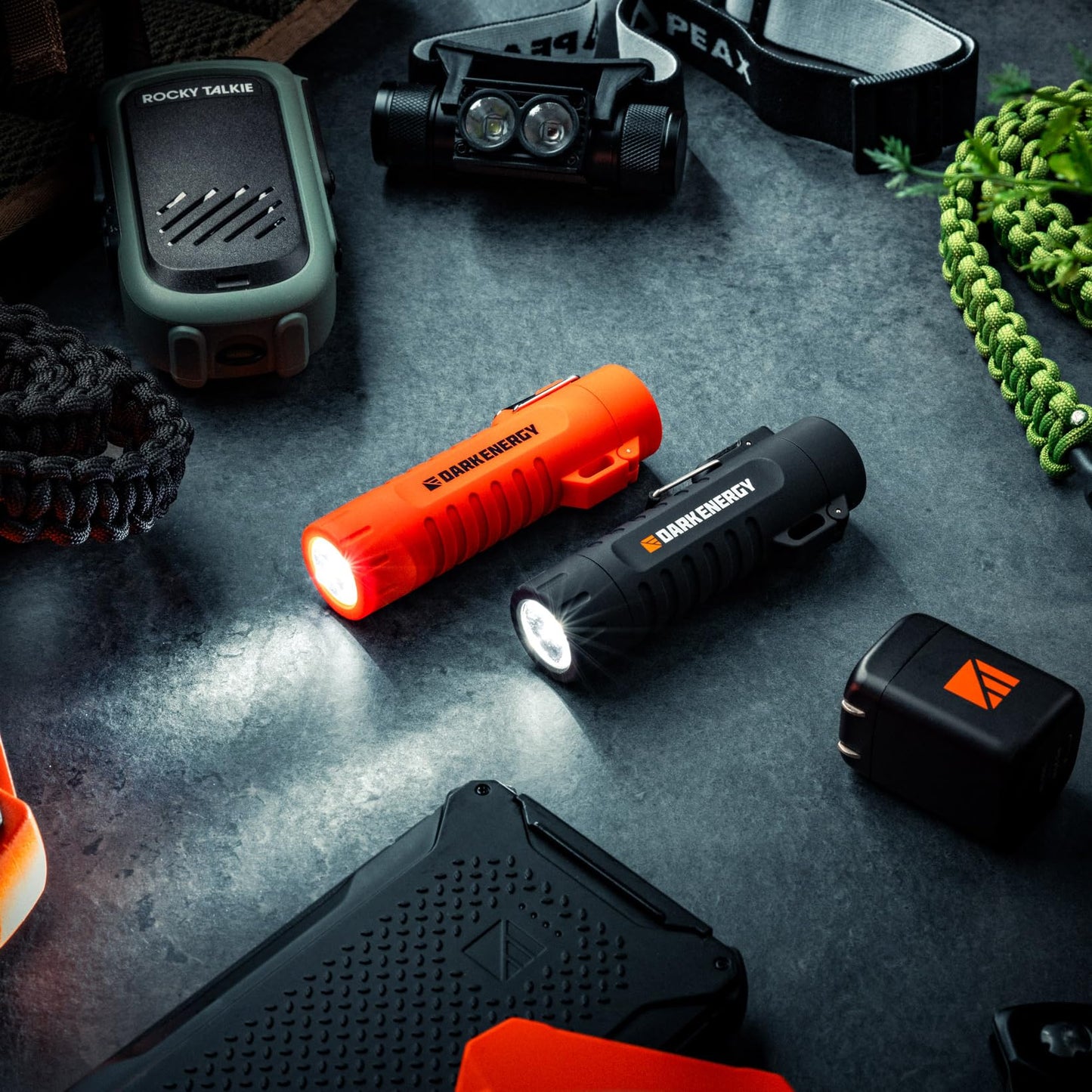 Dark Energy Plasma Lighter - Rechargeable Mini Flashlight - Camping Essentials (Orange)