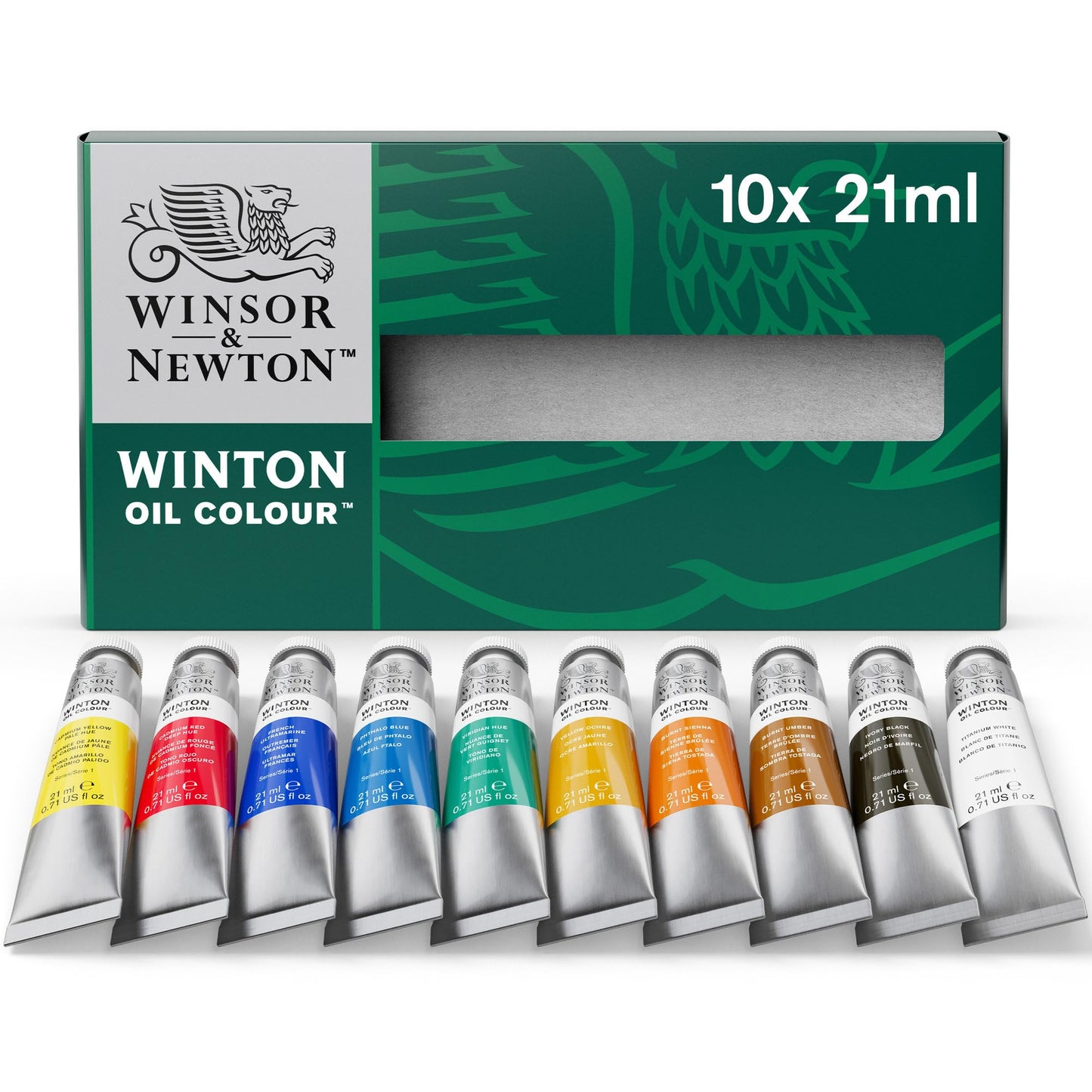 Reeves 1490618 Winsor and Newton Winton 21ml Oil Paint, 10-Pack, Multicolor