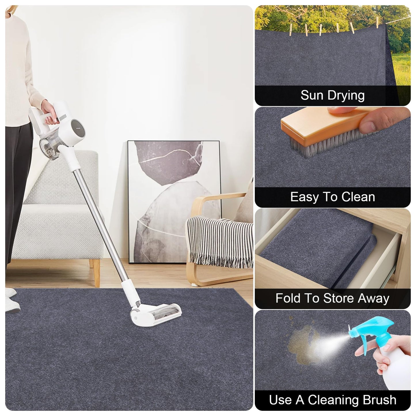 100 Inch Square Hot Tub Mat, ALYCLIP Inflatable Hot Tub Pad Outdoor Waterproof Spa Pool Ground Base Flooring Protector Slip-Proof Backing for Protect Hot Tub Pool from Wear