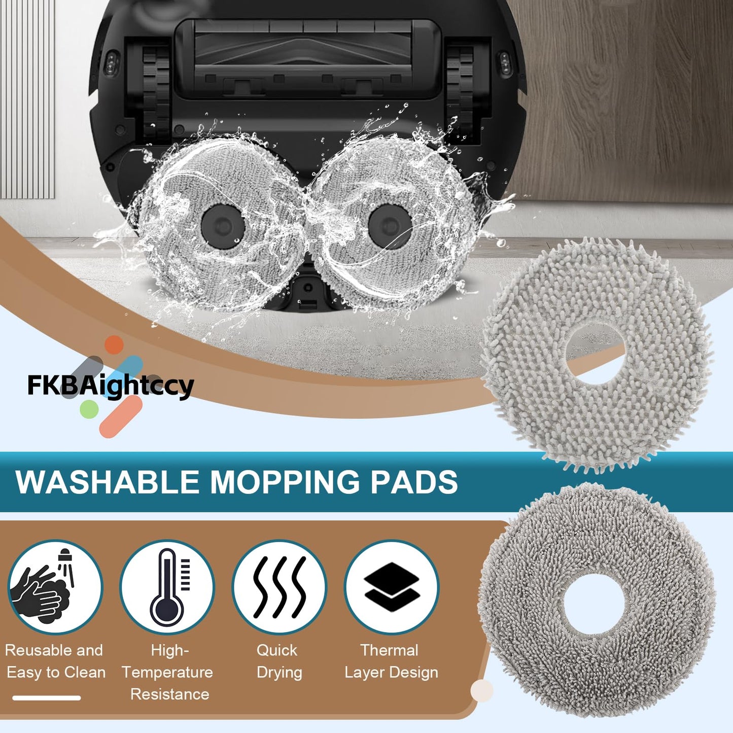 28Pack Dust Bag Replacement Accessories for MOVA P10 Pro Ultra Vacuum Cleaner 2 Main Brushes 8 Side Brushes 6 Hepa Filters 6 Dust Bags 4 Mop Pads 1 Cleaning Brush 1 Screwdriver
