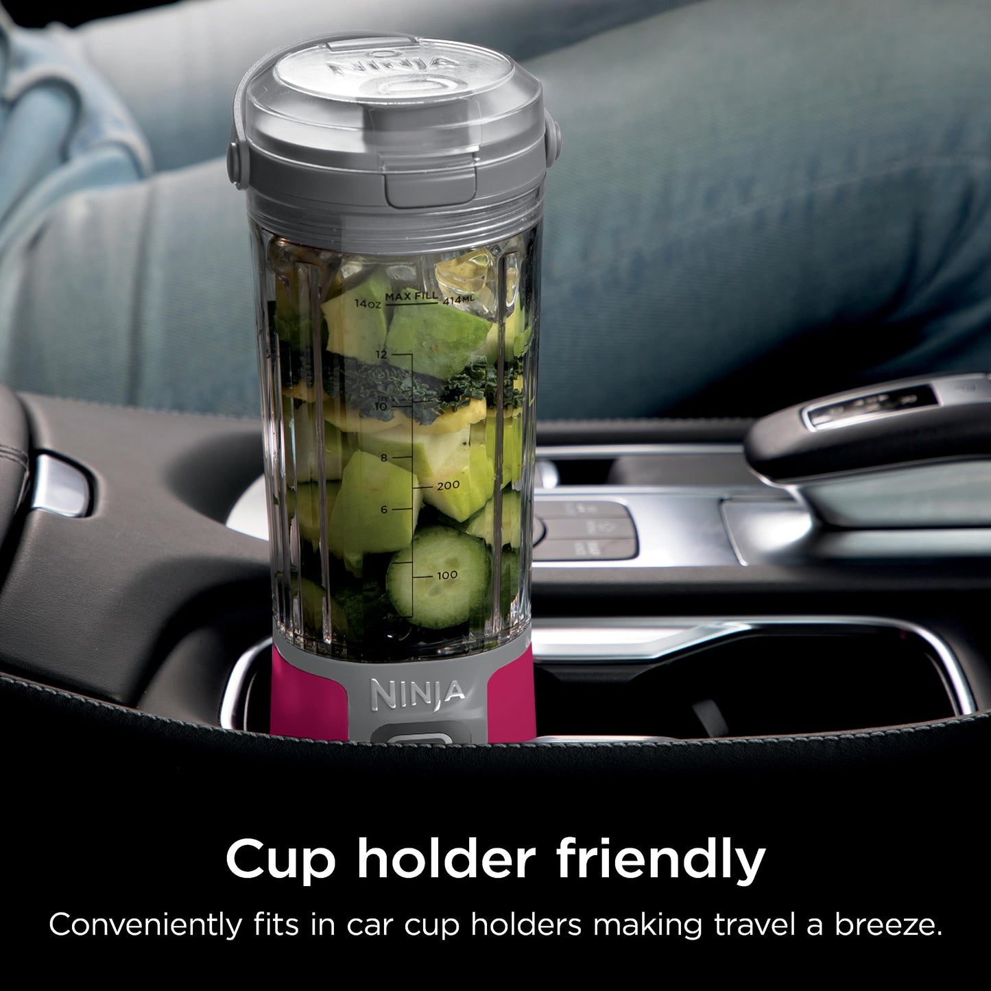 Ninja Blast Portable Blender, Cordless, 16oz. Vessel, Personal Blender for Shakes & Smoothies, BPA Free, Leakproof Lid & Sip Spout, USB-C Rechargeable, Dishwasher Safe Parts, Cranberry, BC100CRC