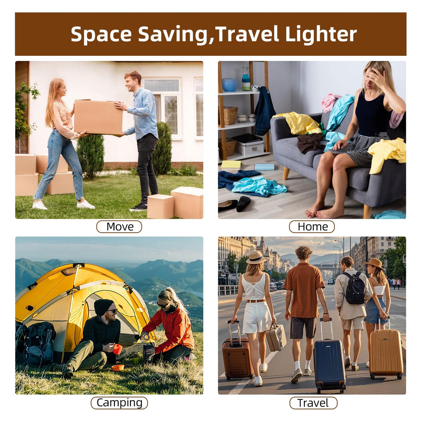 18 Pack Travel Vacuum Bags for Clothing,Compression Seal Packing Cubes for Suitcase Backpack,Vacuum Seal Bags for Clothing,Carry-on Size Space Saver Storage Bags 80% for Travel & Home(No pump)