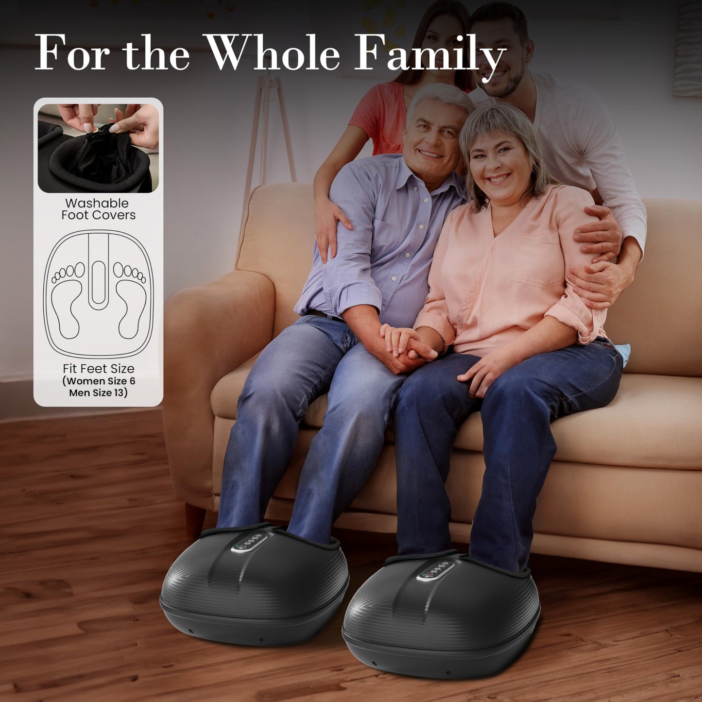 CuPiLo Shiatsu Foot Massager with Heat, Deep Kneading Feet Massager Machine with Remote, Multi-Level Settings & Auto-Off Timer, for Foot Pain and Circulation, Relax for Home or Office, Fits Up to 13"