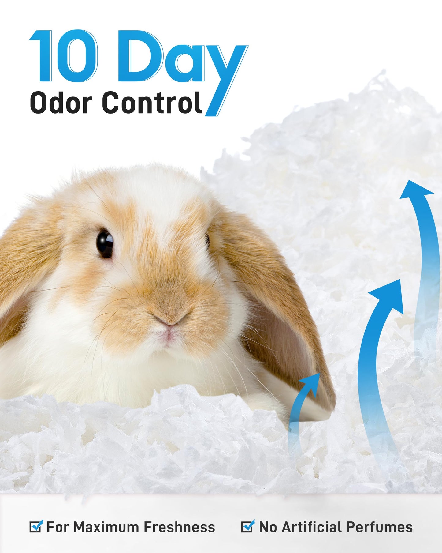 BUCATSTATE Guinea Pig Bedding 70L, 99% Dust-Free Hamster Bedding Odor Control, Cozy Paper Small Animal Bedding for Rabbit Rat Syrian Dwarf Hamsters Gerbils (White)