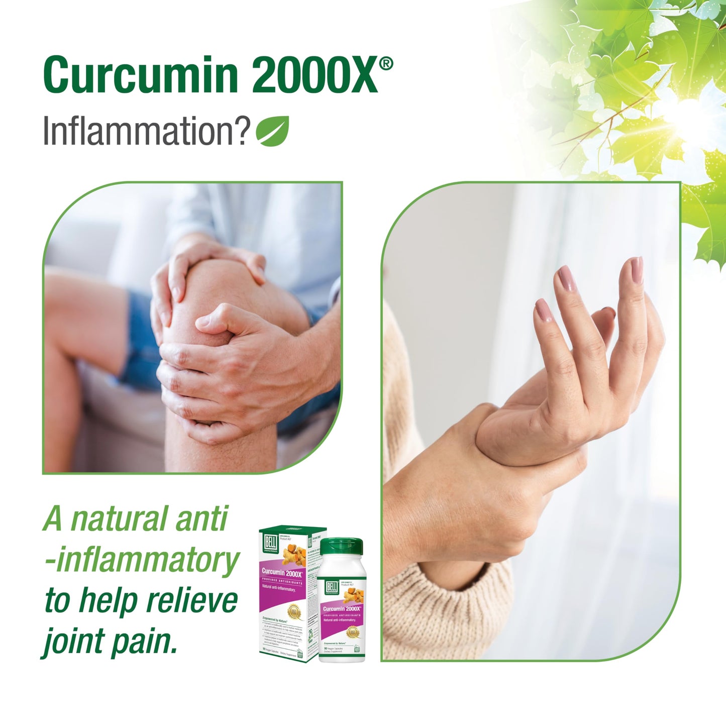 Bell Curcumin Supplements, Curcumin 2000X® - Proprietary Blend with Turmeric, Black Pepper, Vitamin E, Hawthorn- Help Support Digestion, Inflammation, Cardiovascular Health & Peripheral -90 units