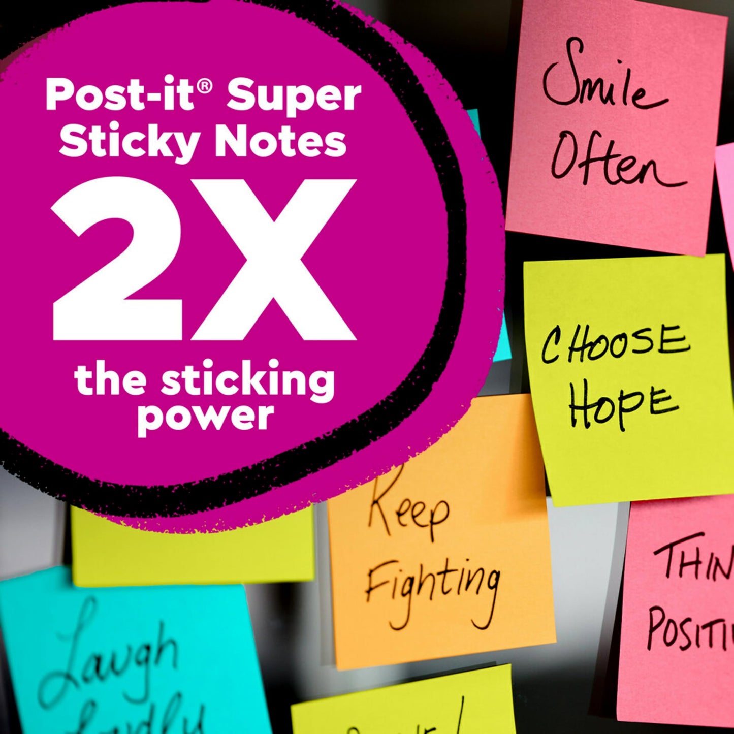 Post-it Super Sticky Notes, 24 Sticky Note Pads, 3 x 3 in., School Supplies for Students, Ideal for Textbooks, Notebooks, Walls and Vertical Surfaces, Canary Yellow