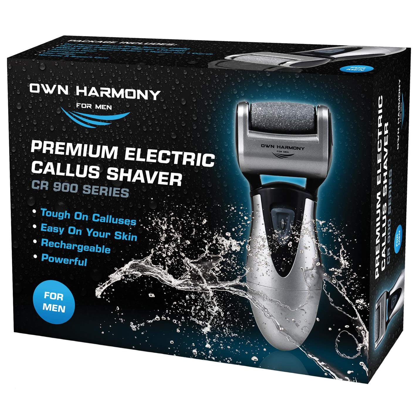 Callus Remover: Electric Rechargeable Pedicure Tools for Men/Women by Own Harmony w 3 Rollers (Tested Powerful) Best Foot File,Professional Spa Electronic Micro Pedi Feet Care Perfect for Cracked Skin