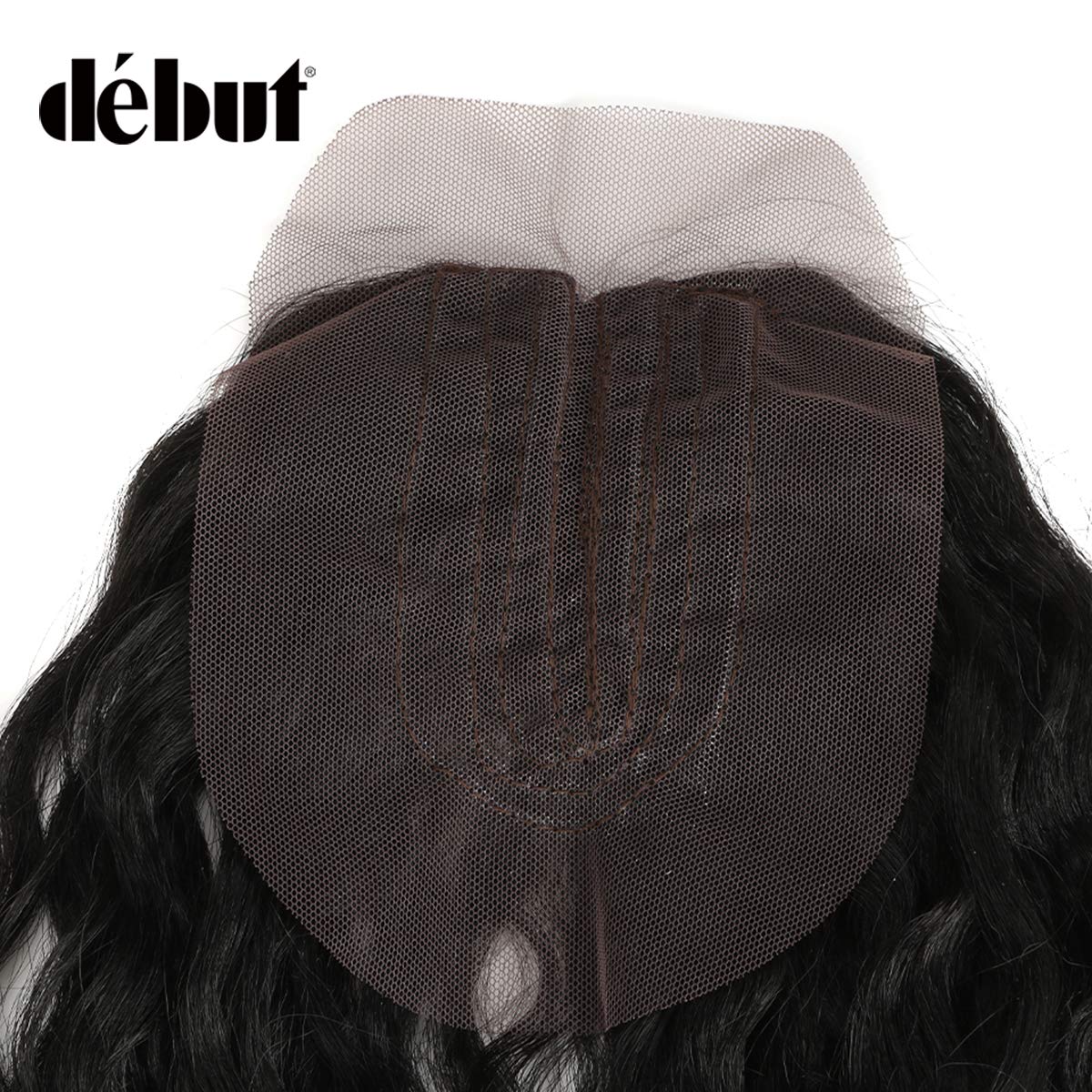 DÉBUT Synthetic Hair 8 Bundles with Simple Closure Weave Water Wave Bundles 9pcs High Temperature Fiber 20 Inches 240g