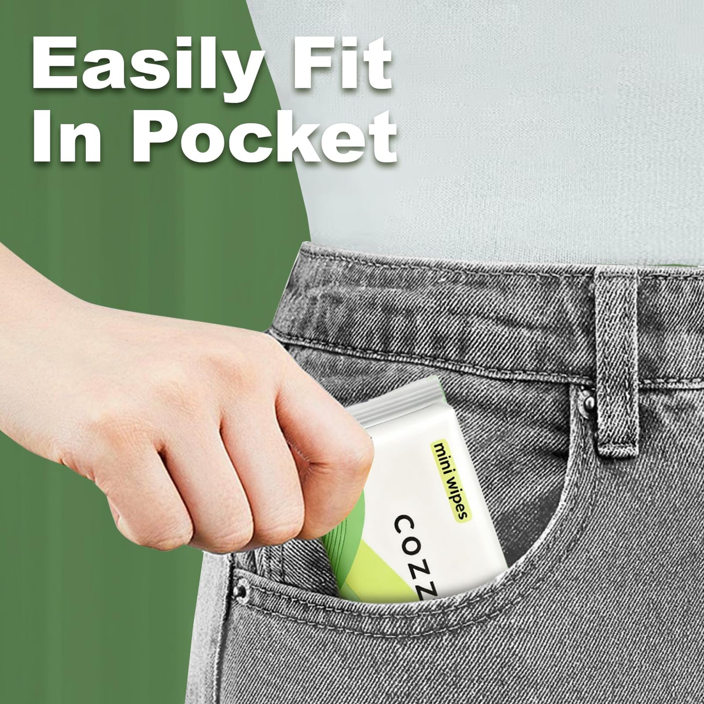 COZZY Ultra-Compact Mini Travel Wipes - Gentle & Skin-Friendly, Unscented, Alcohol-Free, Paraben-Free - Ideal for Adults, Kids & Babies - 48 Packs (336 Total Wipes)