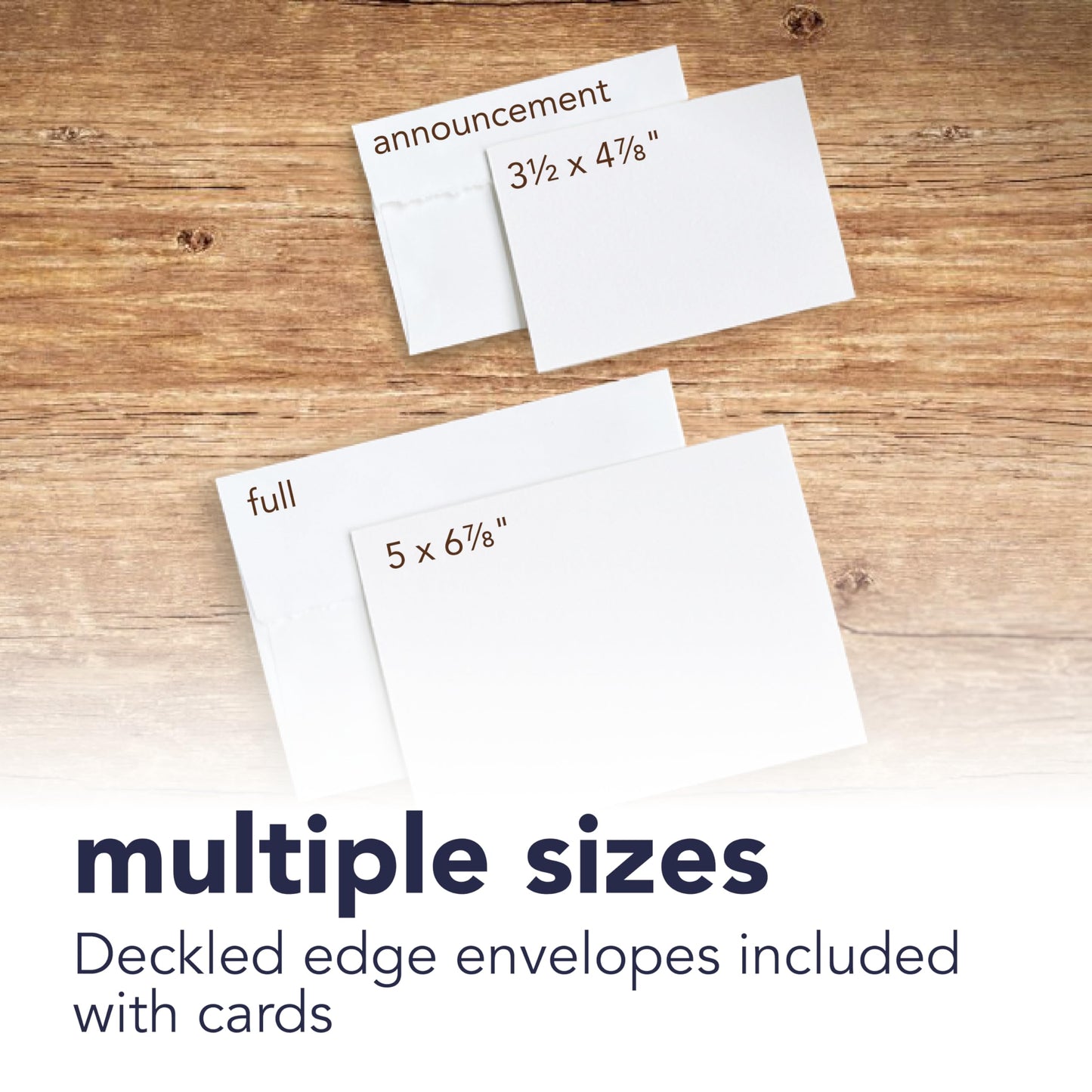 Strathmore Creative Cards, Ivory with Deckle Edge, 5x6.875 inches, 50 Pack, Envelopes Included - Blank Greeting Cards for Weddings, Events, Birthdays