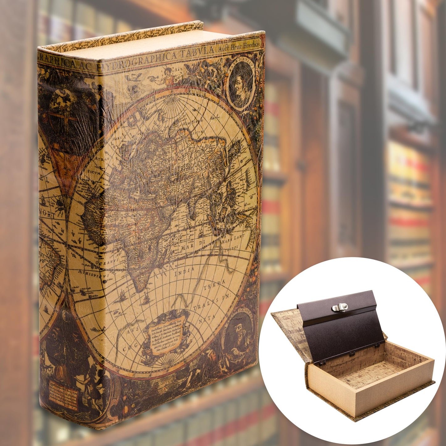 Barska Optics Antique Map Diversion Book Lock Box