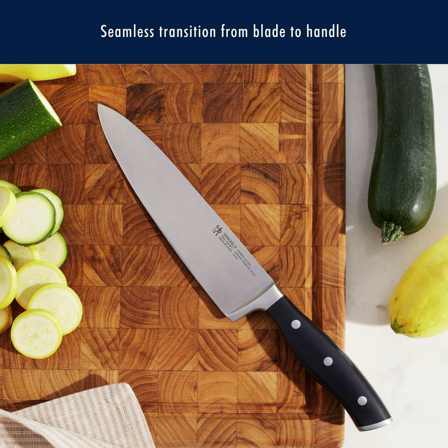 HENCKELS Forged Accent 8-Inch Chef's Knife - Stainless Steel Forged, Full Tang