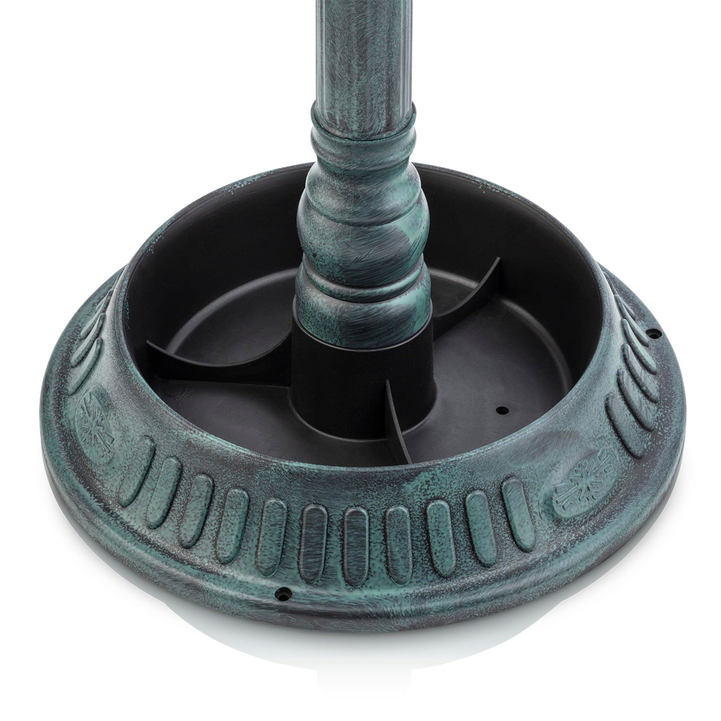 Alpine Corporation - 25" Tall Outdoor Birdbath with Planter Yard Statue, Green – Stunning Garden Accent to Attract Birds - Durable Polypropylene Construction for Patio, Deck, or Yard