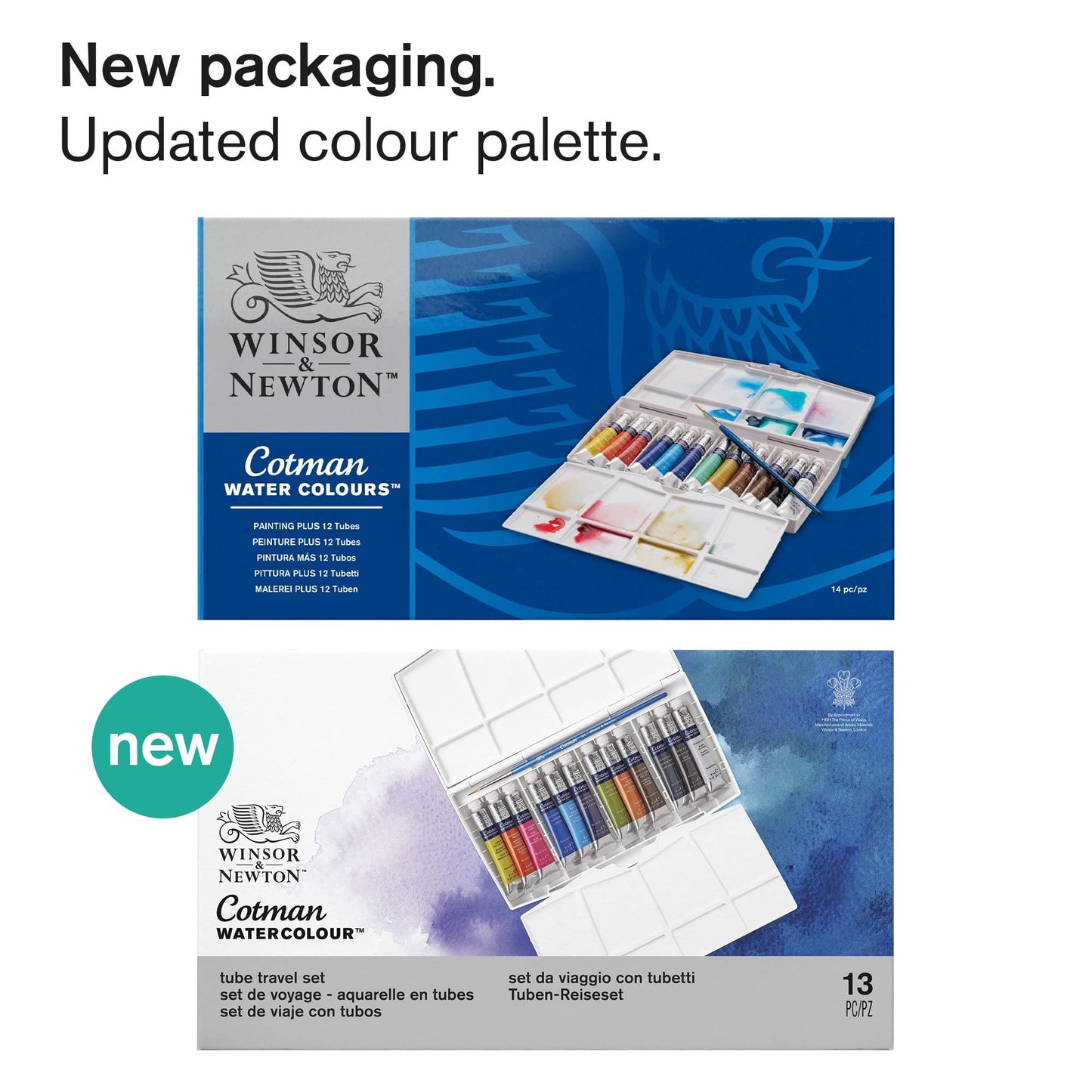 Winsor & Newton Cotman Water Color Painting Plus 12-Tube Set, 8ml