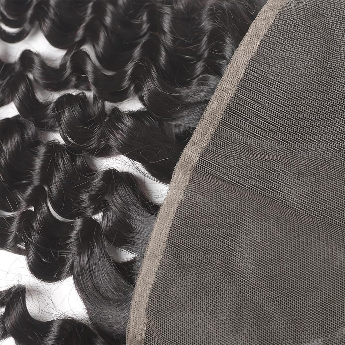 Lace Closure Deep Wave Human Hair 13x4 Ear to Ear HD Lace Frontal 180% Density Free Part Full Lace Frontal Brazilian Virgin hair (13x4 Deep Wave, 22 Inch)