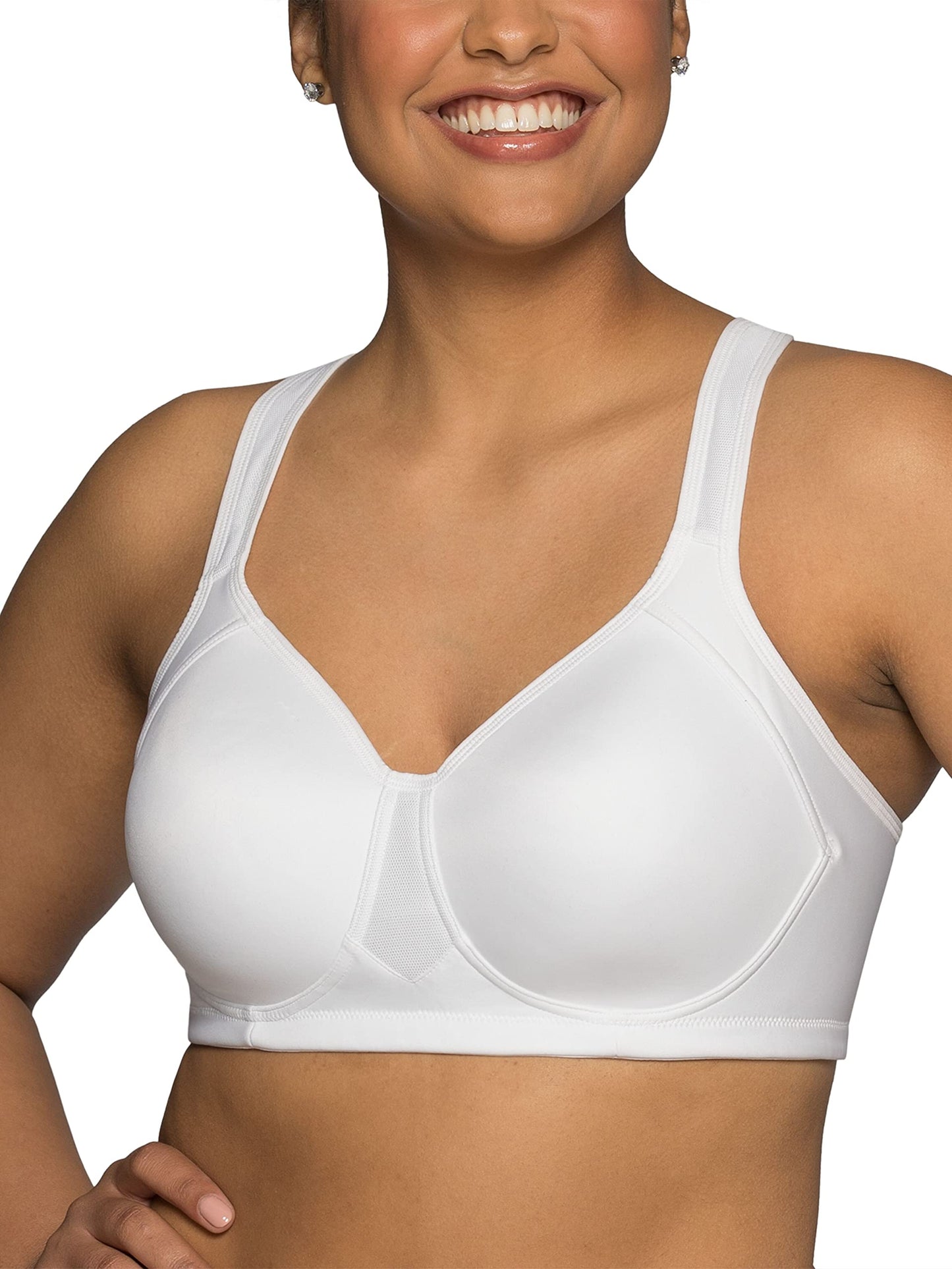Vanity Fair Women's Sport Full Figure Wirefree Bra 71500, Star White, 36D