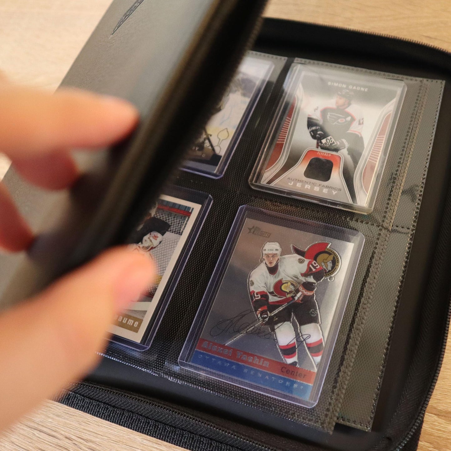 EVORETRO 4 Pocket Top Loader Binder for Pokémon, MTG, Lorcana & Sports Cards – Small Toploader Binder Fits 2x2 Toploaders 35pt–55pt, 96 Slots with 2 PSA Slab Pockets