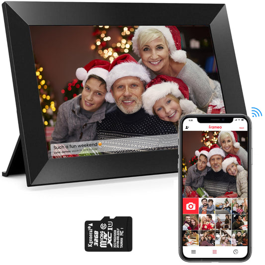 64 GB Frameo 10.1 Inch WiFi Digital Photo Frame | Digital Picture Frame with Large Storage (32GB Built-in+32GB SD Card)1280x800 HD IPS HD Touch Screen,Frameo Digital Frame Multi-Users & Auto Rotation