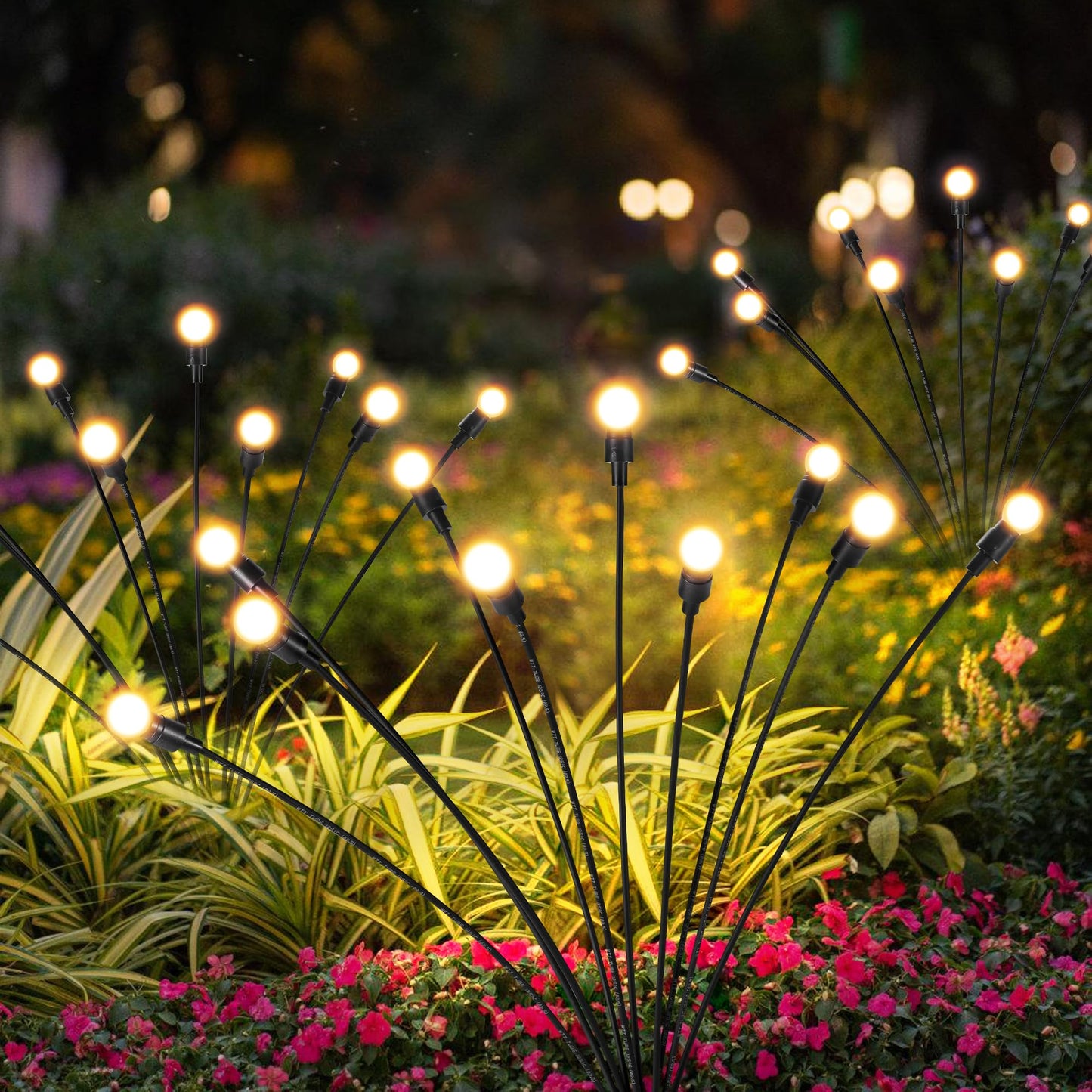 SUNCKET 6 Pack Solar Fairy Lights, Warm White Solar Lights Outdoor Waterproof, Outdoor Solar Lights for Outside Patio Garden Yard Front Porch Decor