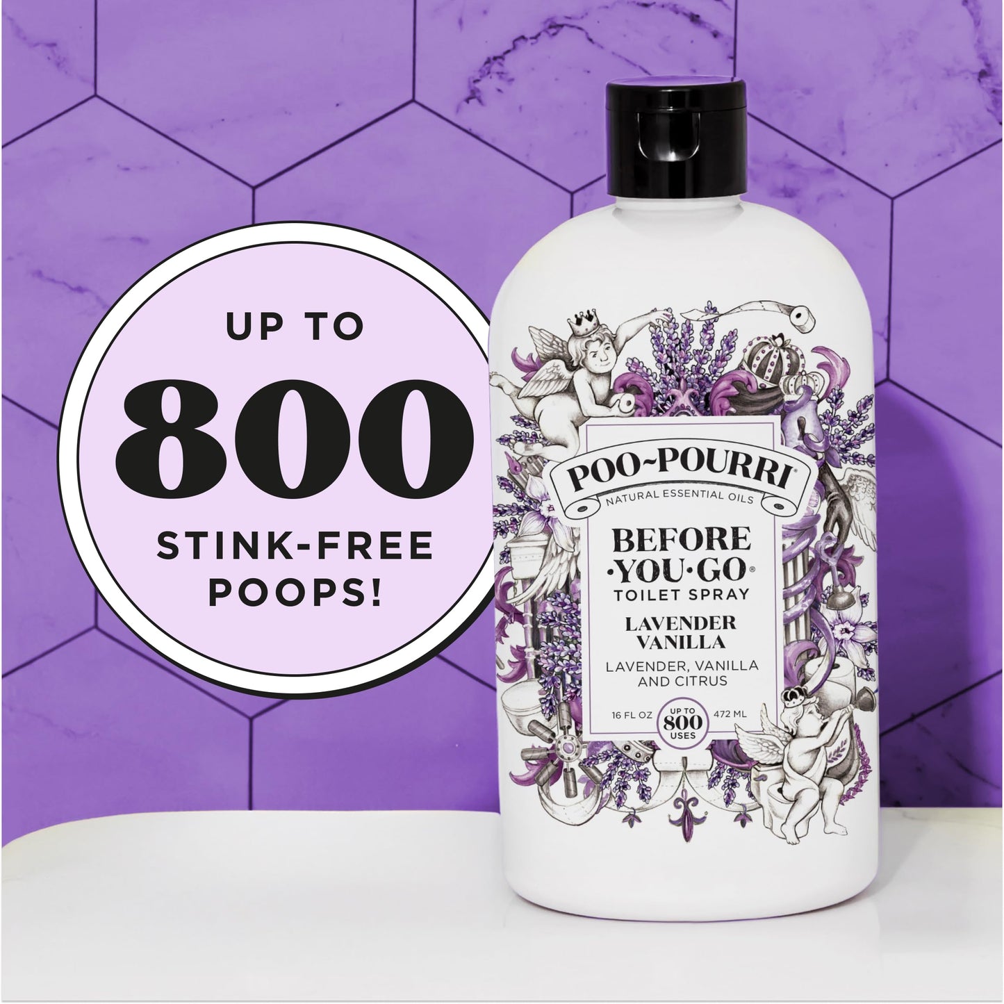 Poo-Pourri Lavender Vanilla, 16 Ounces