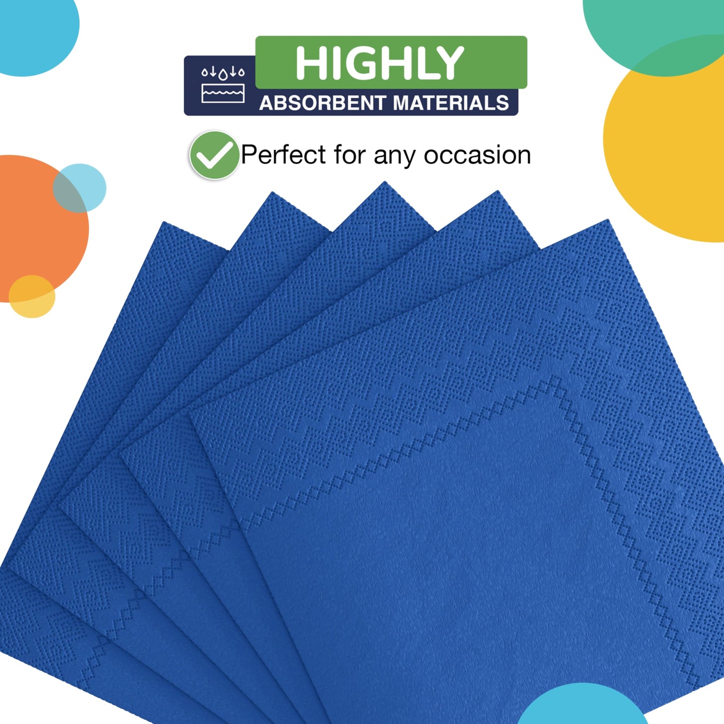 300 Pack Dark Blue Napkins Disposable, 2 Ply Party Napkins, Dark Blue Disposable Napkins, Fun Napkins Everyday – Great As Cocktail Napkins Or Beverage Napkins Paper Exquisite