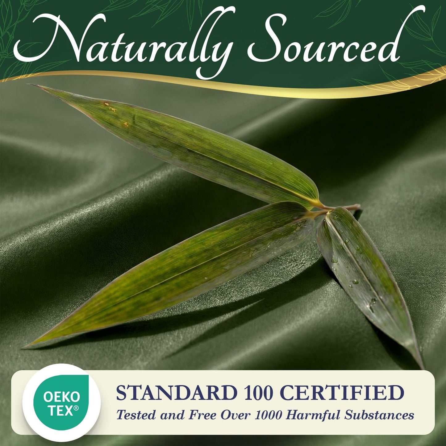 DECOLURE 100% Organic Viscose Derived from Bamboo Sheets Full Size 6pcs - Ultra Soft & Luxuriously Cooling, 17" Deep Pocket, Double Stitching, Perfect for Hot Sleepers - Full Bed Sheets (Olive)
