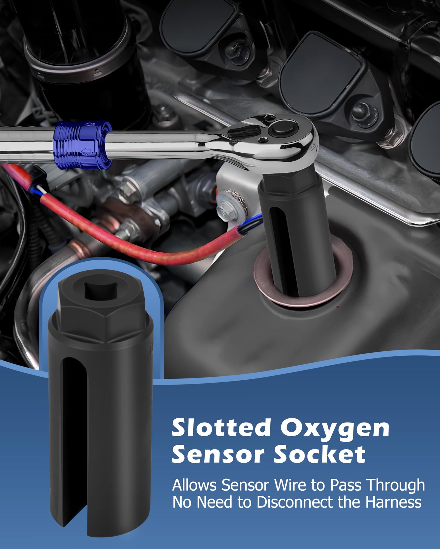 DAYUAN 10Pcs Oxygen Sensor Socket Set Sensor Oil Pressure Sending Unit Removal Kit