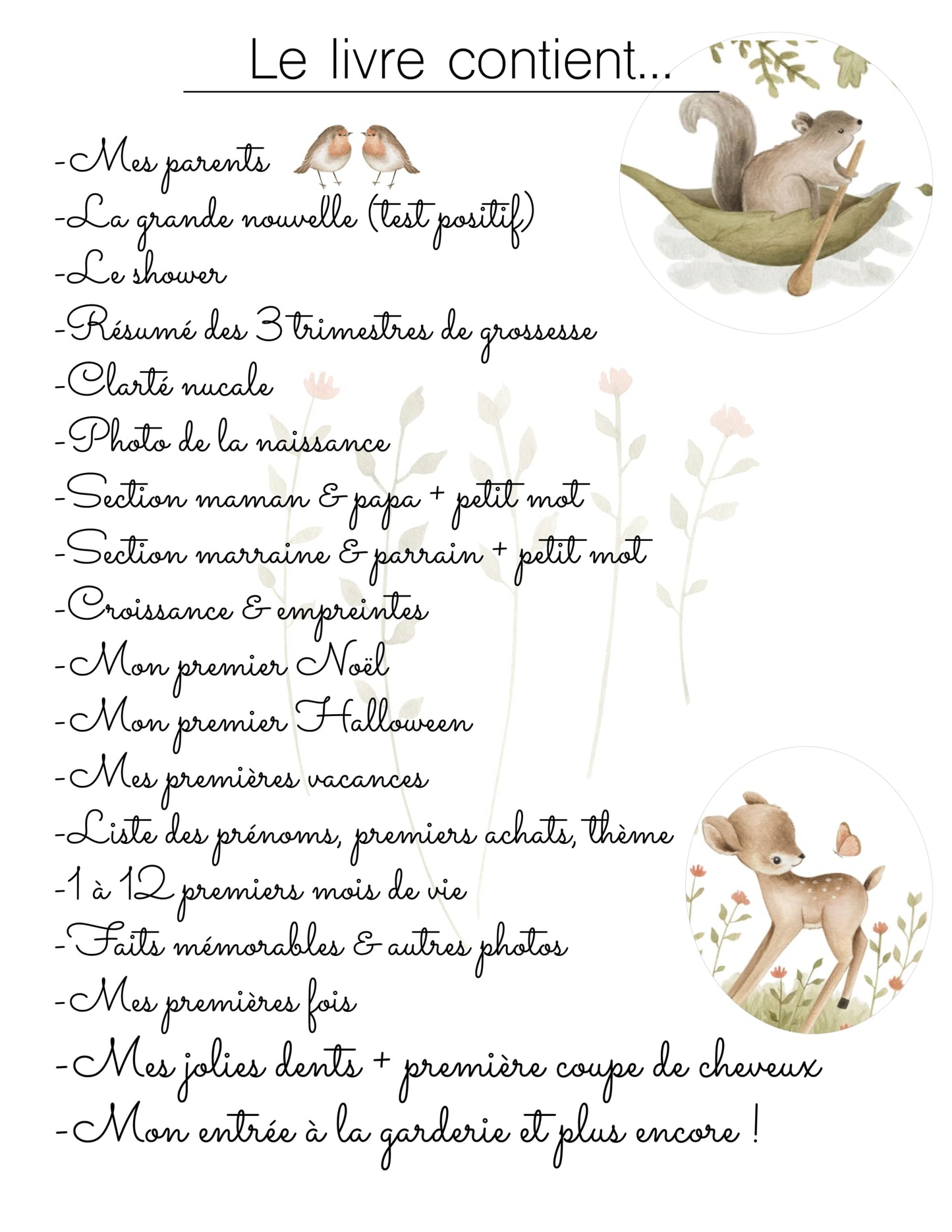 Générique Livre de bébé ''Ma Première Année'' (Monstera)