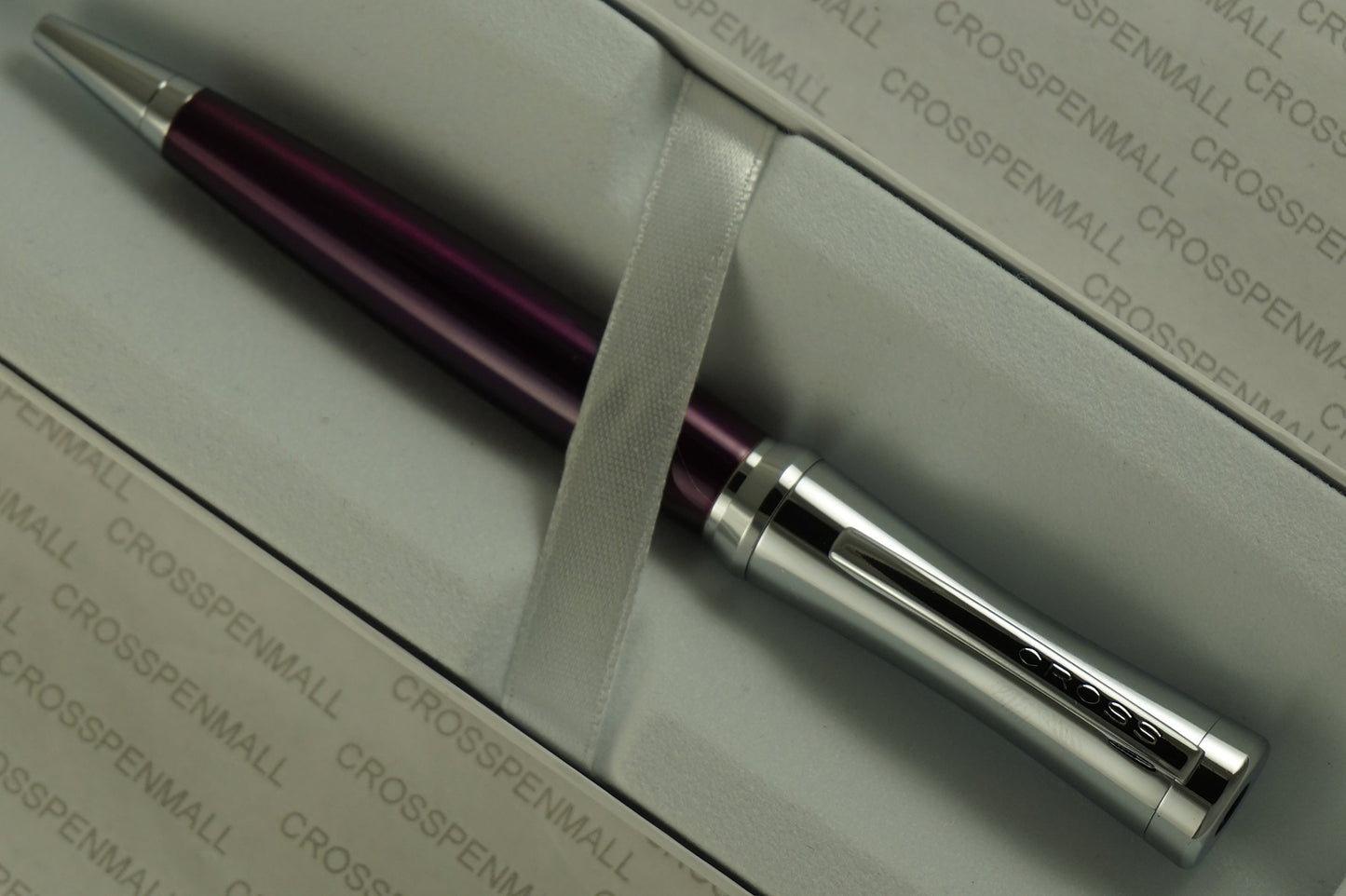 Cross Parasol Curves with Polished Chrome Appointments and Tender Purple Barrel Ballpoint Pen