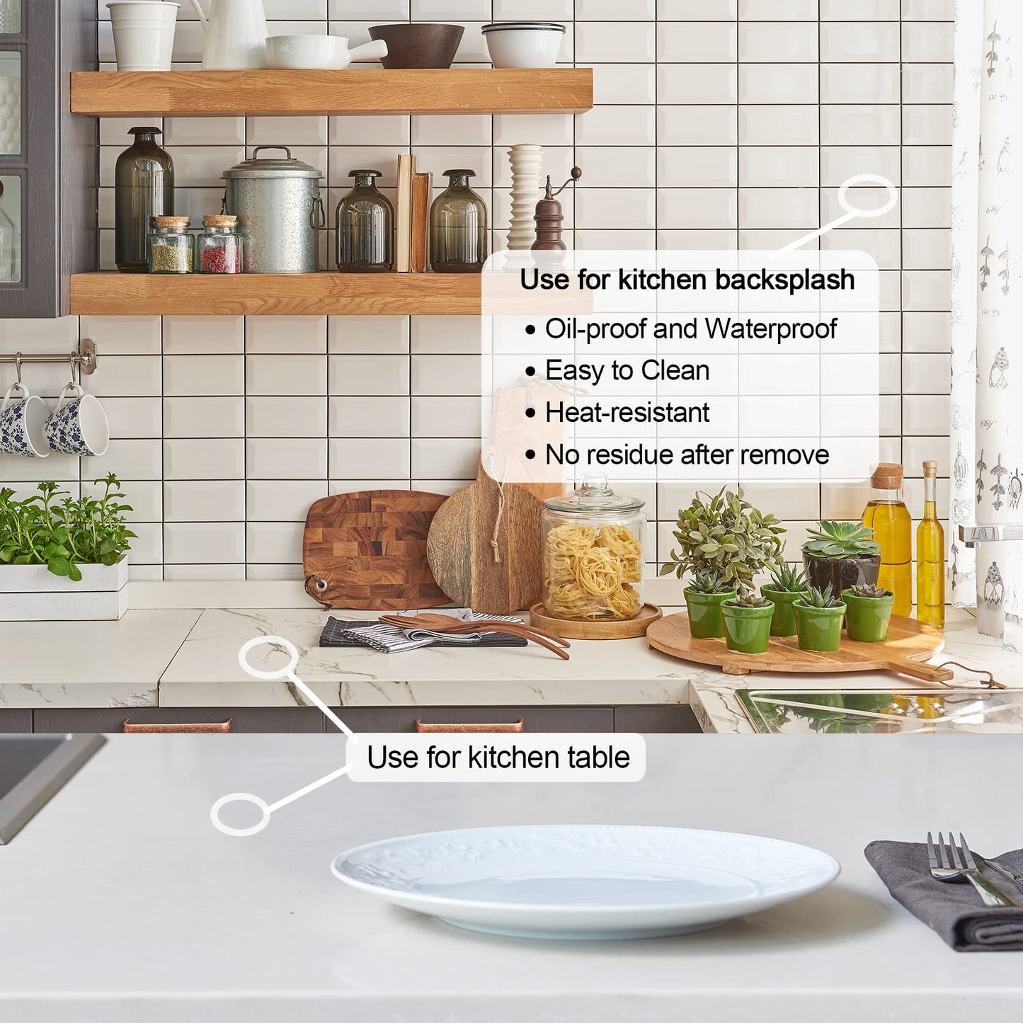 Clear Contact Paper Wall Protector - Shackcom 15.7in X 9.84ft Self Adhesive Removable Kitchen Oil-Proof Waterproof Sticker Heat Resistant Cat Dog Scratch Protector for Door & Wall & Furniture