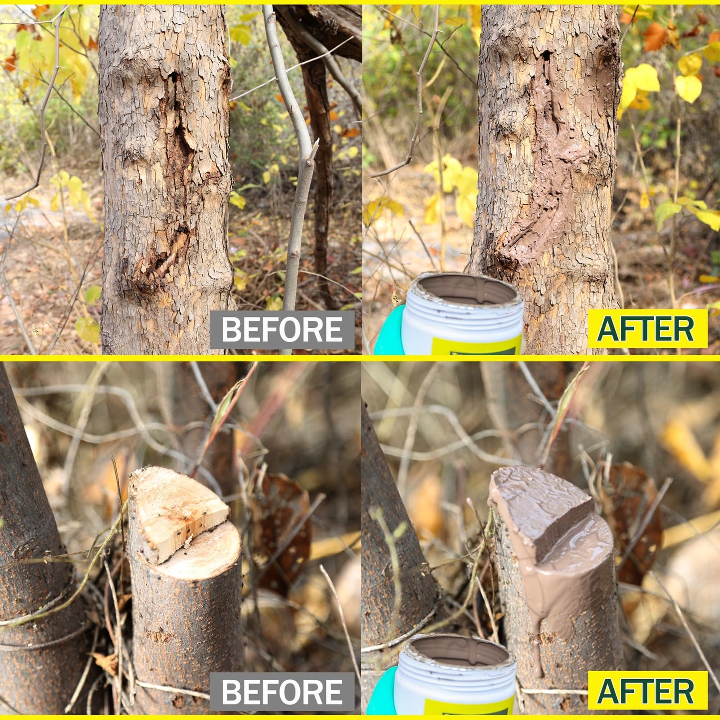 Konload Tree Wound Sealer-500g Tree Wound Dressing for Bark Damage Repair Pruning Seal/Bonsai Cutting Paste Trunk Paint Protection Grafting Wax