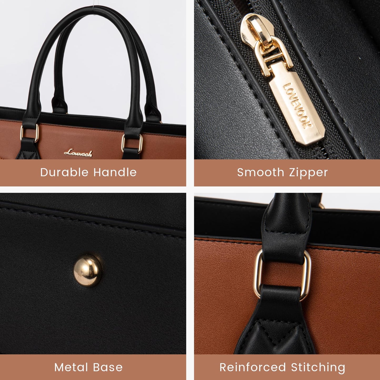 LOVEVOOK Laptop Tote Bag for Women Work Travel, Stylish Teacher Bag Purse Computer Bag, Nurse Bags Briefcase Business Handbag