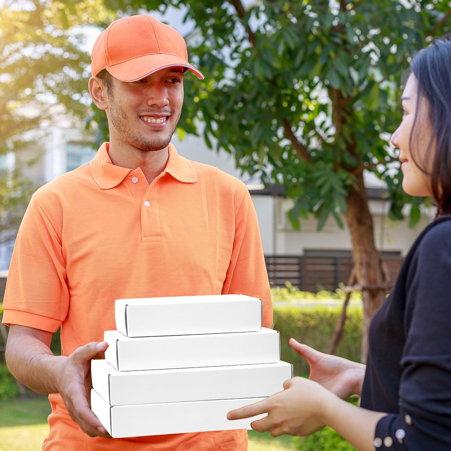 8x8x4 Inch White Shipping Boxes 30 Pack, Mailer Boxes for Packaging Small Business Supplies, Cardboard Boxes for Packaging, Packing Gift Boxes
