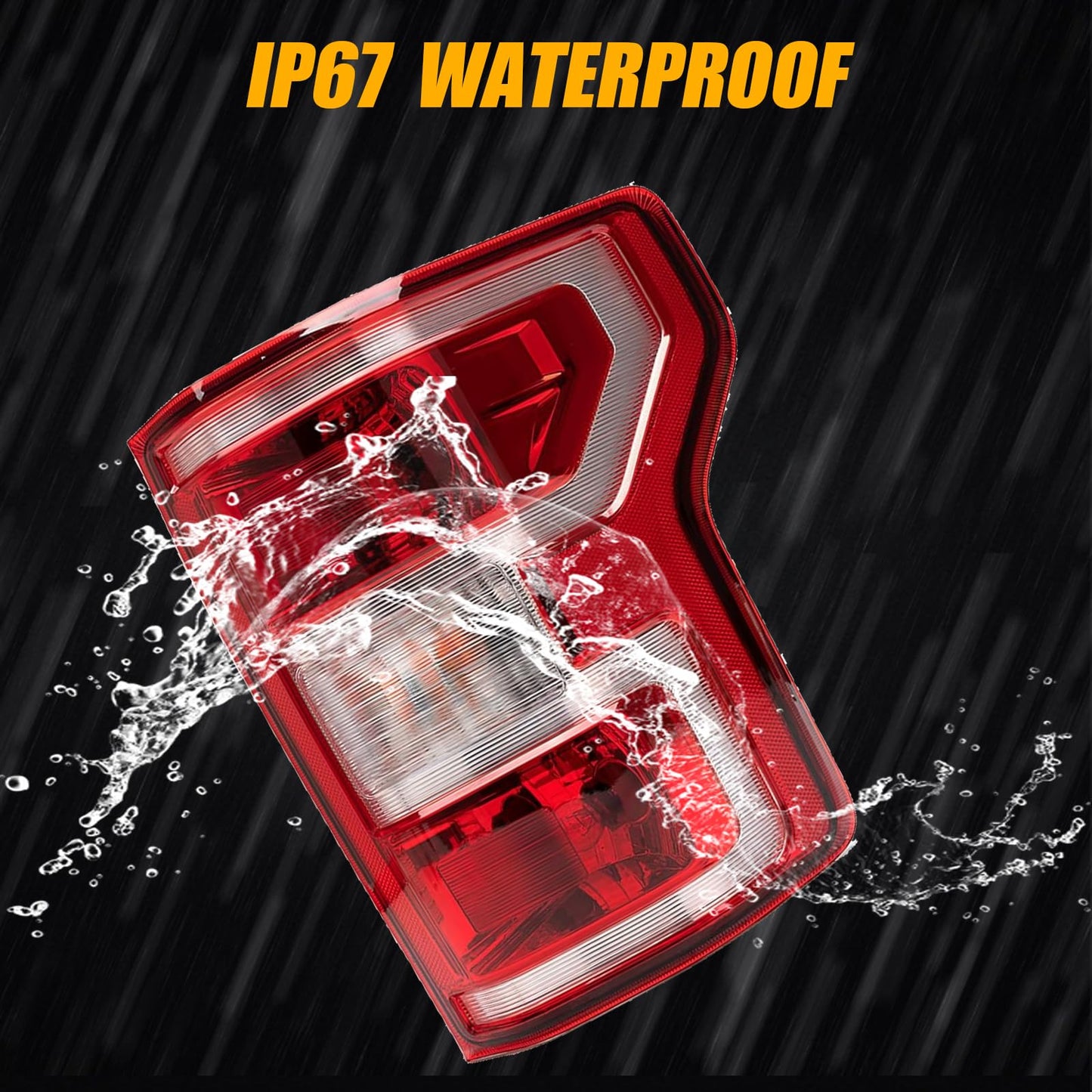 Tail Light Compatible With Ford F150 F-150 2018 2019 2020 Right Passenger Side Taillight Rear Brake Lamp Signal Assembly with Bulb Replace JL3Z13404H