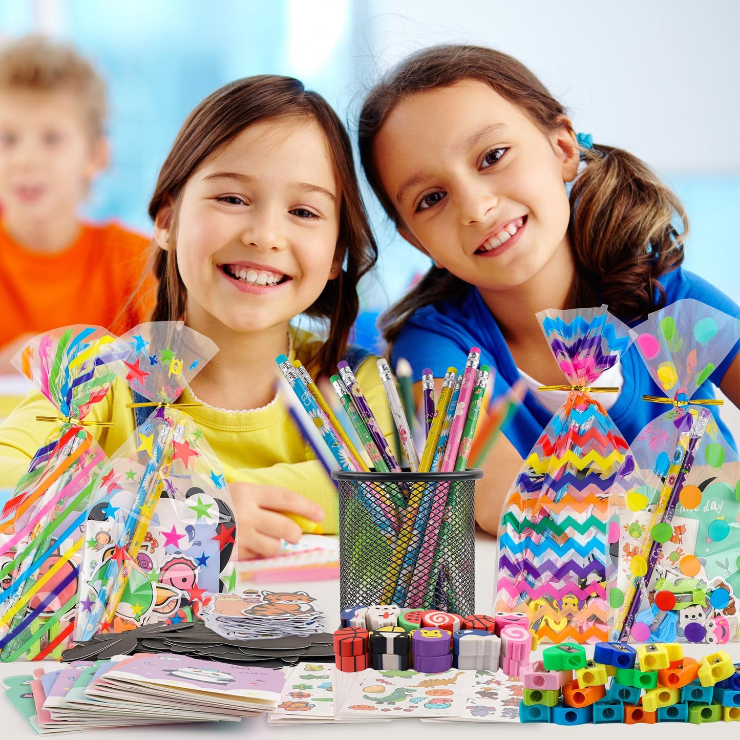 Stationery Party Favors Kids 24 Pack Goodie Bags for Kids Birthday Students Rewards Classroom Prizes School Party Supplies Birthday Goodie Bags Stuffers Gifts