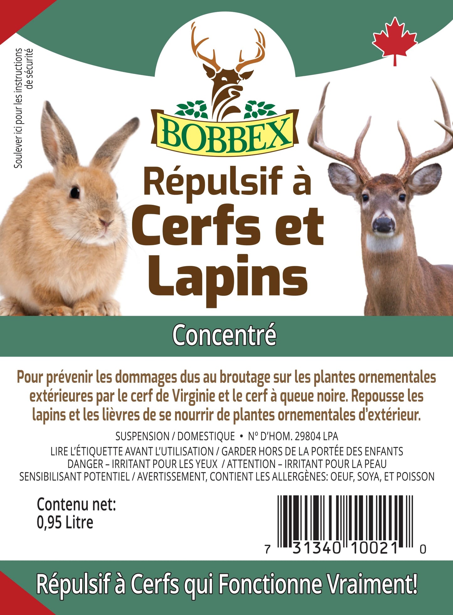Bobbex Deer & Rabbit Repellent 0.95 Liter Concentrate