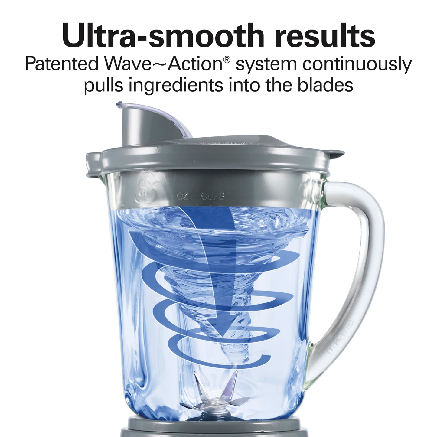 Hamilton Beach Power Elite Blender for Smoothies, Ice Crush & Puree, 700 Watts, 40 oz Glass Jar, 12 Functions, Wave~Action System, Slate Gray, 58153J
