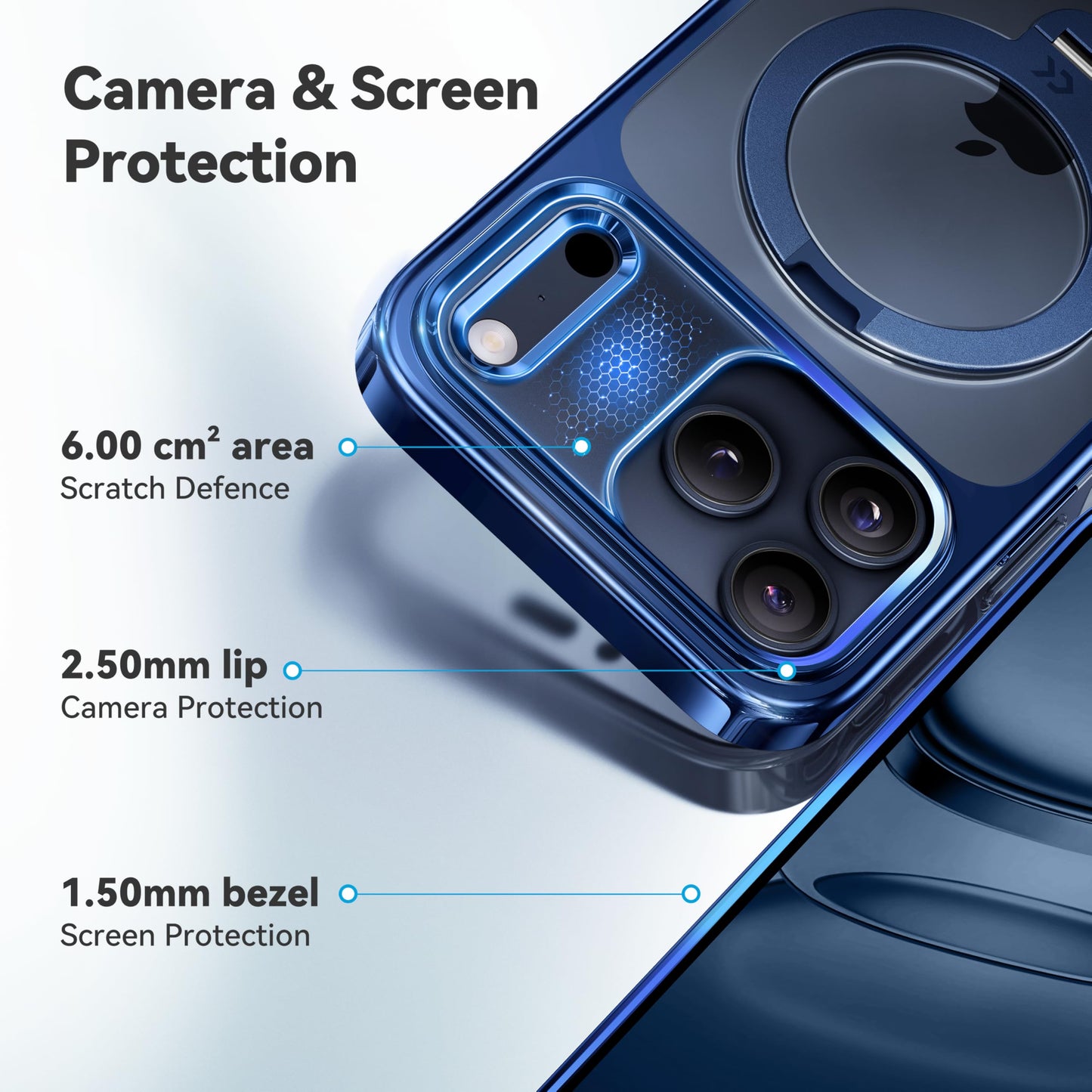 CASEKOO Official Blue for iPhone 17 Pro Max Case with 360 Spin Magnetic Stand [Fit for MagSafe][17FT Military Protection] Slim Polished for iPhone 17 Pro Max Case with Stand 6.9'', Blue